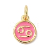 Real 18K Gold Plated Brass Enamel Charms KK-L216-001G-B04-1