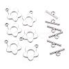 Flower Tibetan Style Alloy Toggle Clasps X-A0977Y-1