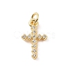 Brass Micro Pave Cubic Zirconia Charms KK-C012-43G-1