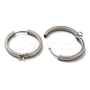 Tarnish Resistant 201 Stainless Steel Huggie Hoop Earrings Findings STAS-A167-01Q-P-2