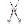 201 Stainless Steel Box Chain Slider Bracelet Making STAS-N120-01P-3