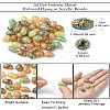 50Pcs Golden Metal Enlaced Opaque Acrylic Beads OACR-CJ0001-78-8