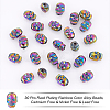 Nbeads 30Pcs Rack Plating Rainbow Color Alloy Beads PALLOY-NB0003-88-4