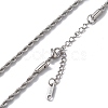 Non-Tarnish 304 Stainless Steel Rope Chain Necklace for Men Women NJEW-K245-023D-2