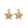 Brass Micro Pave Cubic Zirconia Charms KK-C099-01B-G-1