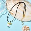 Natural Shell Fairy Pendant Necklace NJEW-JN04612-3