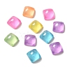 Transparent Resin Decoden Cabochons with Glitter Powder RESI-E053-08B-1