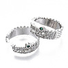 Brass Micro Pave Clear Cubic Zirconia Cuff Rings RJEW-S045-021P-NR-2