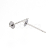 Tarnish Resistant 304 Stainless Steel Stud Earring Findings X-STAS-D448-089P-4mm-2