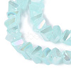 Electroplate Imitation Jade Glass Beads Strands EGLA-Q139-01A-B05-3