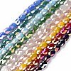 Faceted Electroplated Glass Beads Strands GLAA-G092-C-1
