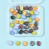 40Pcs 5 Colors Baking Paint Glass Seed Beads GLAA-FS0002-27-6