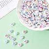 White Opaque Acrylic Beads MACR-YW0001-20-6