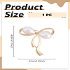 1Pc Bowknot Alloy Rhinestone Brooches for Women JEWB-LP0010-19KCG-2
