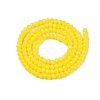 Opaque Solid Color Imitation Jade Glass Beads Strands EGLA-A044-P1mm-D04-3