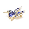 Bird Enamel Pin with Rhinestone JEWB-A004-18G-C-2