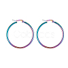 304 Stainless Steel Big Hoop Earrings EJEW-F105-07M-2