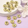 Brass Rhinestone Spacer Beads RB-A014-Z12mm-01G-2