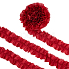 5 Yards Polyester Ruffled Trimming Lace Ribbon OCOR-WH0091-76A-1