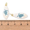 Printed Brass Pendants KK-CBA3895-02B-G-3
