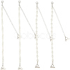 2 Pairs 2 Styles ABS Plastic Imitation Pearl Chain Non-slip Bra Straps FIND-CY0001-25-6
