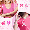 26Pcs 13 Styles Breast Cancer Pink Awareness Ribbon Theme Alloy Enamel Pendants ENAM-TA0001-93-9