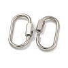 Non-Tarnish 304 Stainless Steel Screw Carabiner Lock Charms STAS-C092-05G-P-2