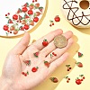 40Pcs 4 Styles Alloy Enamel Pendants ENAM-YW0009-90-3