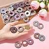 45Pcs 9 Colors Printed Basswood Pendants WOOD-CJ0002-52-4