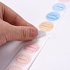 Flat Round Paper Thank You Stickers DIY-C042-12G-5