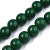 Spray Painted Natural Wood Beads Strands WOOD-S053-57C-1