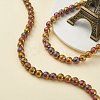 Electroplated Natural Lava Rock Beads Strands X-G-S352-30D-07-4