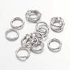 Platinum Plated Brass Round Open Jump Rings for Jewelry DIY X-JRC7mm-NF-1