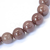 Natural Purple Aventurine Round Bead Strands X-G-E334-8mm-21-2