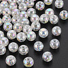 Transparent Crackle Acrylic Beads X-MACR-S373-66-L06-1