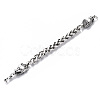Men's Alloy Wheat Chain Bracelets BJEW-T014-07AS-2
