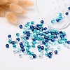Carribean Blue Mix Pearlized Glass Pearl Beads HY-X006-6mm-03-3