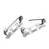 Tarnish Resistant 201 Stainless Steel Brooch Pin Back Safety Catch Bar Pins STAS-S117-021C-3