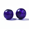 Handmade Silver Foil Glass Beads X-FOIL-R054-10mm-11-3