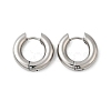 Tarnish Resistant 202 Stainless Steel Huggie Hoop Earrings EJEW-O087-08L-P-1