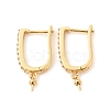 Rack Plating Brass Micro Pave Cubic Zirconia Hoop Earring Finding KK-C021-12G-1