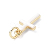 Real 18K Gold Plated Eco-Friendly Rack Plating Brass Enamel Pendants KK-F845-40G-07-2