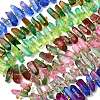 Electroplated Natural Quartz Crystal Beads Strands G-F800-D-1