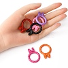 10Pcs Spray Painted Alloy Spring Gate Rings FIND-YW0001-64-4