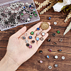 50 sets 10 Style Brass Snap Buttons FIND-NB0004-07-3
