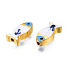 Rack Plating Alloy Enamel Beads PALLOY-N157-046D-3