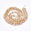 Electroplate Glass Bead Strands X-EGLA-R094-4mm-12-2