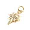 Brass Micro Pave Cubic Zirconia Pendants KK-D105-03G-2