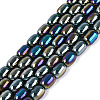 Electroplate Opaque Glass Beads Strands EGLA-Q132-03A-C04-1