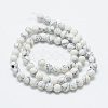 Synthetic Howlite Beads Strands X-G-T053-6mm-01-1-2